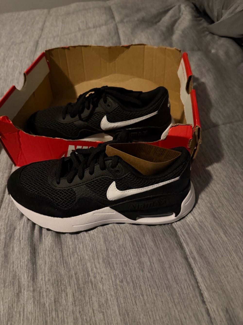 Nike Black and White Air Max Style Sneakers